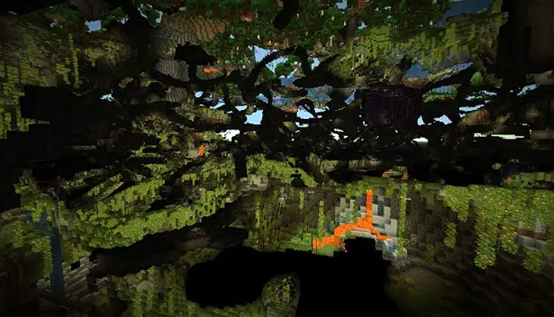 Largest Lush Caves Network in Minecraft