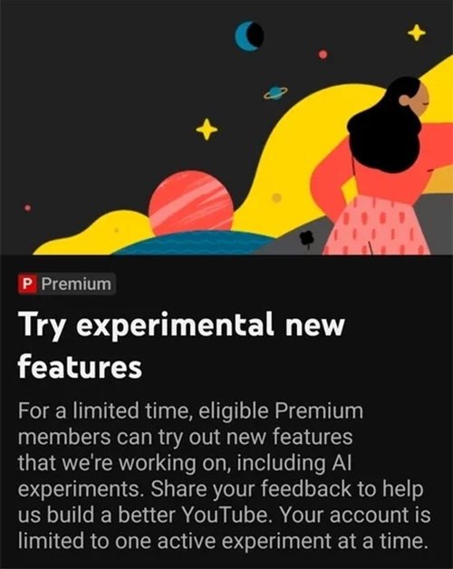 YouTube Premium AI Feature