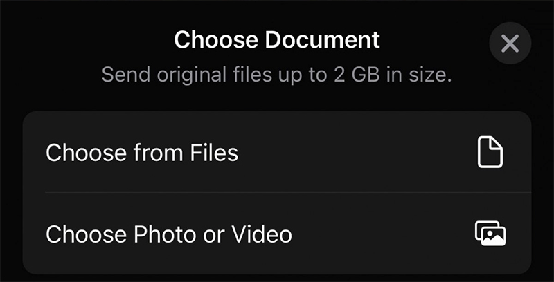 Send original photos in WhatsApp