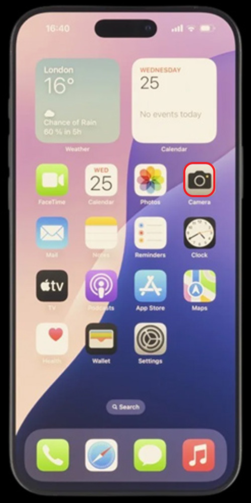 Restart iPhone 16 Pro Max Camera App